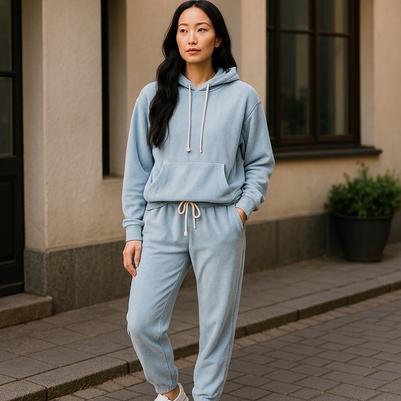 Altar'd State Pants - Altar’d State Light Blue Brushed Corduroy Jogger 2 Piece Suit Women's Size M